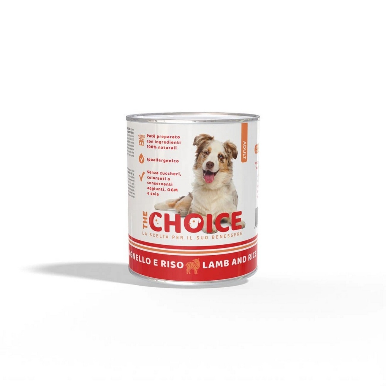 the_choice__cane__adult_dog_pate__the_choice_adult_dog_pate_agnello_barattolo_400_g The Choice Cane Paté Agnello e riso 400 g - immagine 1