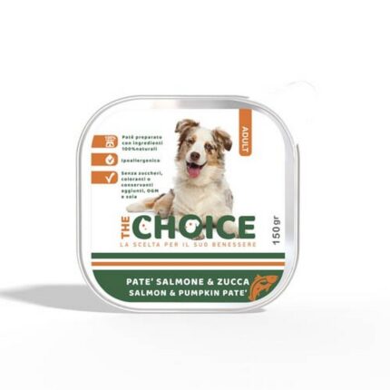 The Choice Cane Paté Salmone e riso - 150g
